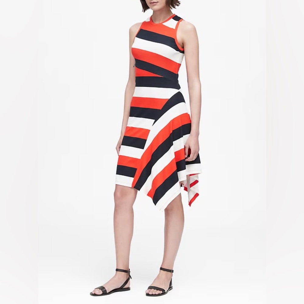 Banana Republic Asymmetrical Fit-and-Flare Dress